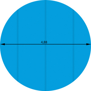 Pool Cover Solar Foil Round - Blue / 488cm by tectake