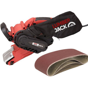 3 Inch Electric Belt Sander - Red by Lumberjack