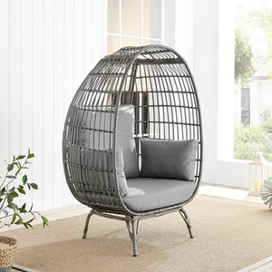 Garden Egg Chair - Grey by FurnitureboxUK
