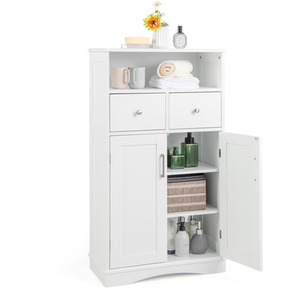 Bathroom Floor Cabinet - White by GAINOOM