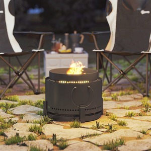 Outsunny Round Metal Smokeless Fire Pit by Outsunny