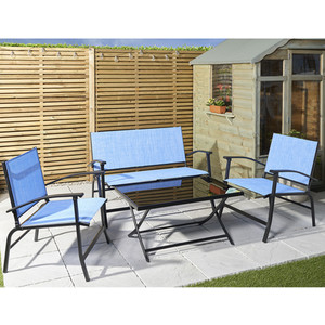 Palma Lounge Set - Blue by Outdoor Essentials