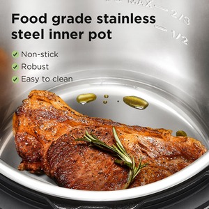 Midea Multifunctional Pressure Cooker with Non-Stick Inner Pot - Black by Midea