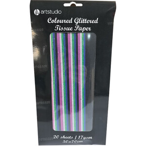 Coloured Glittered Tissue Paper - Multicolour by NA