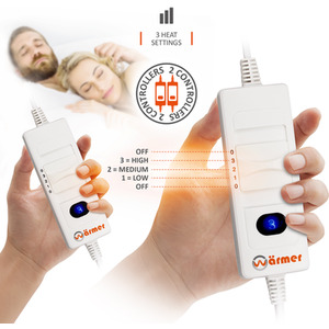 Fully Fitted Electric Blanket - White / Double by WARMER