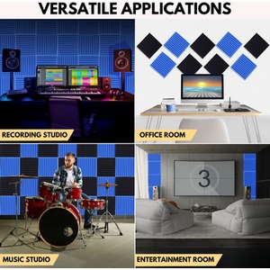 Self-Adhesive Acoustic Wall Panels - Peel and Stick Soundproofing Panels by NOVECRAFTO