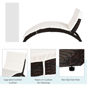 Outsunny Sun Lounger Rattan Hommock by Outsunny