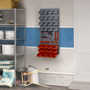 DURHAND 44 Pieces On-Wall Garage DIY Storage Unit - Grey by DURHAND