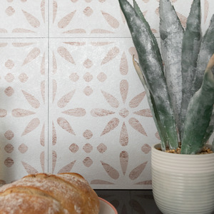 Vintage Flowers Self Adhesive Wall Tiles - Beige by d-c-fix