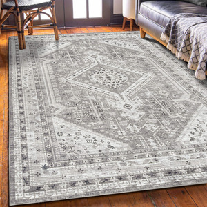 Vernal Senglea Grey Machine Washable Rug - Grey / 200 cm x 300 cm by Vernal
