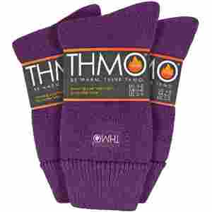 3 Pack Multipack Ladies Thick Winter Warm Socks with Comfort Top - Purple by THMO