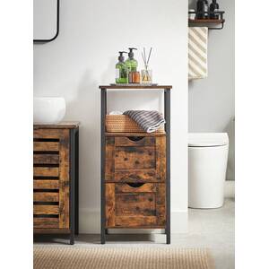Rustic Slim Bathroom Storage Cabinet - Bronze by VASAGLE