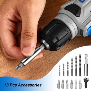 Cordless Drill 12V with Tool Set - Blue