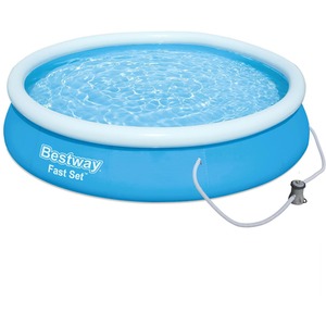 12FT Swimming Inflatable Fast Set Pool with Pump - Blue