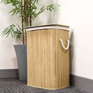 Bamboo Laundry Hamper Basket - Brown by Maison & White
