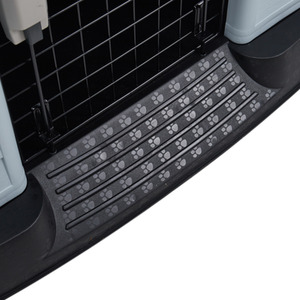 Kidkid Dog Kennel Large Plastic Pet Garden House - Black + White + Grey / 75cm by Kidkid