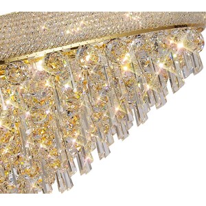 Alexandra Ceiling Pendant Chandelier 3 Tier 37 Light French Gold, Crystal - Gold