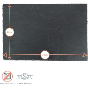 Rectangle Slate Placemats - 30 x 20cm - Grey / 24 by Argon Tableware