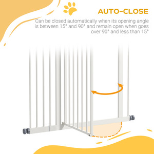 PawHut Adjustable Metal Pet Gate Safety Barrier by PawHut