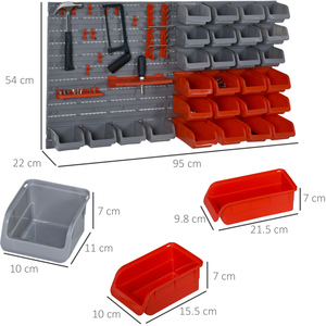 DURHAND 44 Pieces On-Wall Garage DIY Storage Unit - Grey by DURHAND