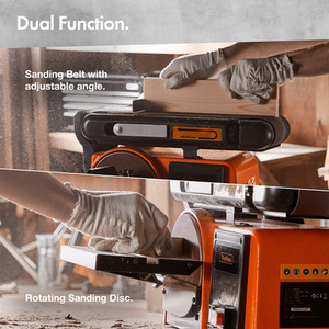 Benchtop Belt and Disc Sander - Orange by VonHaus