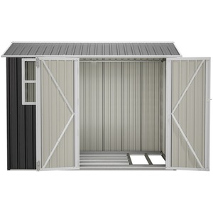 BIRCHTREE Garden Shed with Window - Anthracite / 8x6ft by BIRCHTREE