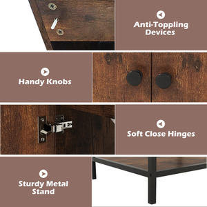 Bathroom Vanity Unit with Basin - Brown by GAINOOM