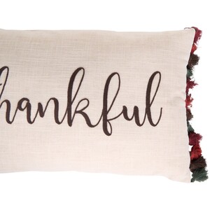 Thankful Tassel Cushion - Beige