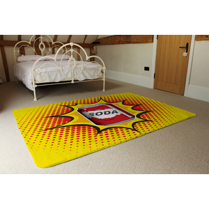 Retro Style Designer Rug - Yellow / 230cm by NA