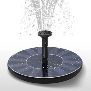 Solar Power Fountain - Black / 17cm