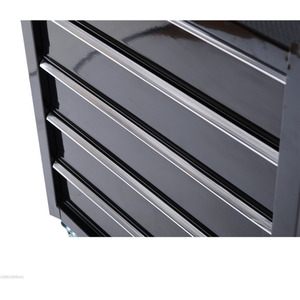 HOMCOM 5 Drawer Tool Storage Cabinet - Black & Silver by HOMCOM