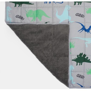 Dino Weighted Blanket Throw - Grey by OHS