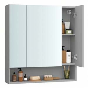 VASAGLE Bathroom Mirror Cabinet - Grey by VASAGLE