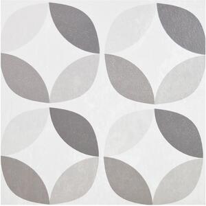 Floor Tiles Self-Adhesive Vinyl Flooring Kitchen Bathroom - Grey / Geometric by D-C-Fix