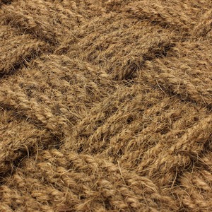 Natural Coir Hand Made Knotted Rope Doormat - Natural by JVL