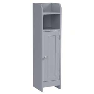 Slim Bathroom Storage Cabinet with two Shelves - Grey by VASAGLE