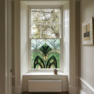 Badia Art Deco Stained Glass Privacy Window Film by Creative Printing Solutions