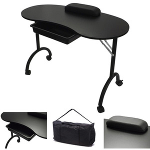 Venus Portable Foldable Mobile Manicure Nail Art Beauty Salon Table Desk - Black by RayGar