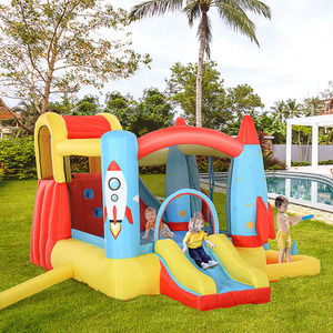 Outsunny Kids 3 in 1 Bounce Castle House - Yellow by Outsunny