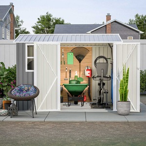 BIRCHTREE Garden Shed with Window - Grey / 8x6ft by BIRCHTREE