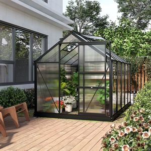 Outsunny Polycarbonate Walk-In Aluminium Garden Greenhouse - Grey, Clear / 6x10ft by Outsunny
