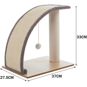 Slope Shape Sisal Cat Scratching Post - Brown by Livingandhome
