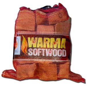 Warma Softwood Kiln Dried Logs Firewood Firepit Chimenea Pizza Oven Logs 7kg - Brown by Warma