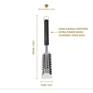 MasterClass BBQ Bristle Spiral Grill Brush - Black by MASTERCLASS