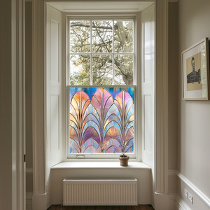 Vazzola Art Deco Stained Glass Privacy Window Film by Creative Printing