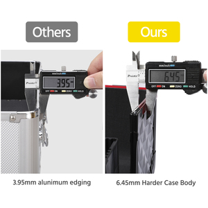 Professional Cosmetic Case with Customizable Sections - Black by Yaheetech