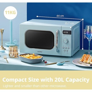800W 20L Retro Microwave Oven with LED Display by Comfee