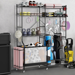 Sports Equipment Organizer - Black by Costway
