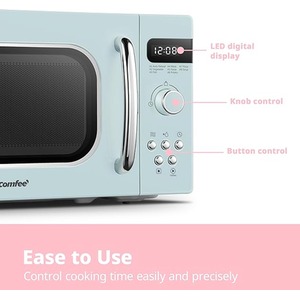 800W 20L Retro Microwave Oven with LED Display by Comfee