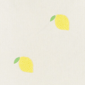 Limona Embroidered Cushion - White and Yellow